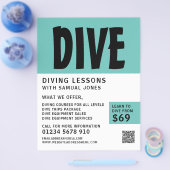 Moderne, scuba duikles Adverteren Flyer (Enkel)