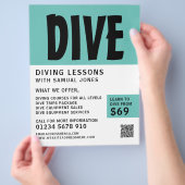 Moderne, scuba duikles Adverteren Flyer (Hand)