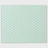 Moderne Seafoam mint Groene witte sterren Cadeaupapier (Vlak)