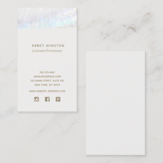 Moderne Seashell sociale media Visitekaartje (Voorkant / Achterkant)