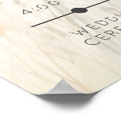 Moderne Seaside Waterverf Wedding Orde van Eveneme Poster (Hoek)