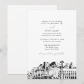 Moderne Seattle oriëntatiepunten Zwart & Wit Bruil Kaart (Voorkant / Achterkant)