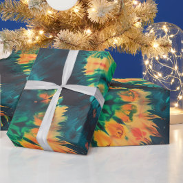 Moderne Seizoensgebonden Huidige Eerste Verjaardag Cadeaupapier