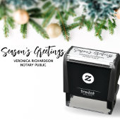 Moderne seizoensgroeten Notaris Naam Feestdag  Zelfinktende Stempel