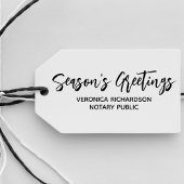 Moderne seizoensgroeten Notaris Naam Feestdag  Zelfinktende Stempel