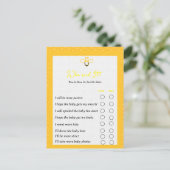 Moderne sekse onthult feestelijke bijenthema's briefkaart (Staand voorkant)