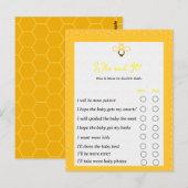 Moderne sekse onthult feestelijke bijenthema's briefkaart (Voorkant / Achterkant)