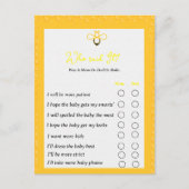 Moderne sekse onthult feestelijke bijenthema's briefkaart (Voorkant)