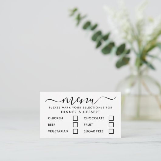 Moderne selectie in het menu Eenvoudig script in z (Staand voorkant)