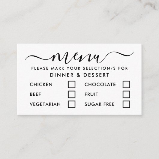 Moderne selectie in het menu Eenvoudig script in z (Voorkant)