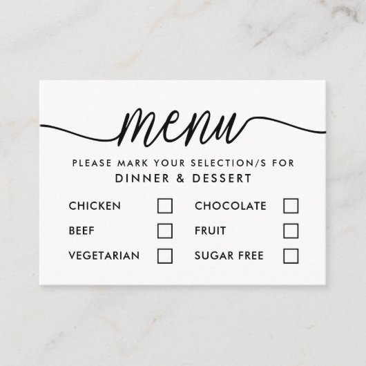 Moderne selectie in het menu Eenvoudig script in z (Voorkant)