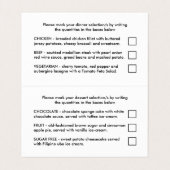 Moderne selectie in het menu Eenvoudig script in z Visitekaartje (Binnenkant ongevouwen)