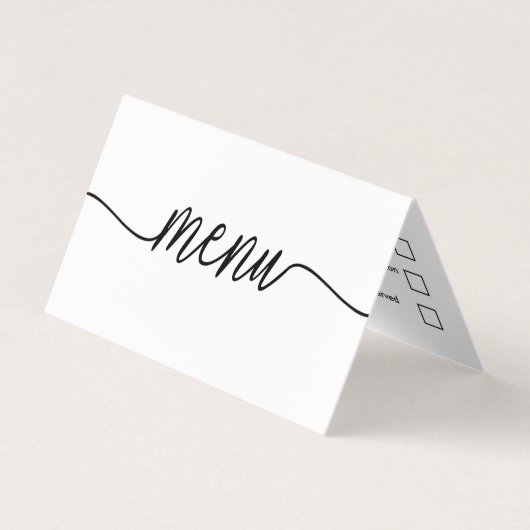 Moderne selectie in het menu Eenvoudig script in z Visitekaartje (Voorkant)
