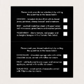 Moderne selectie in het menu Eenvoudig script in z Visitekaartje (Binnenkant ongevouwen)