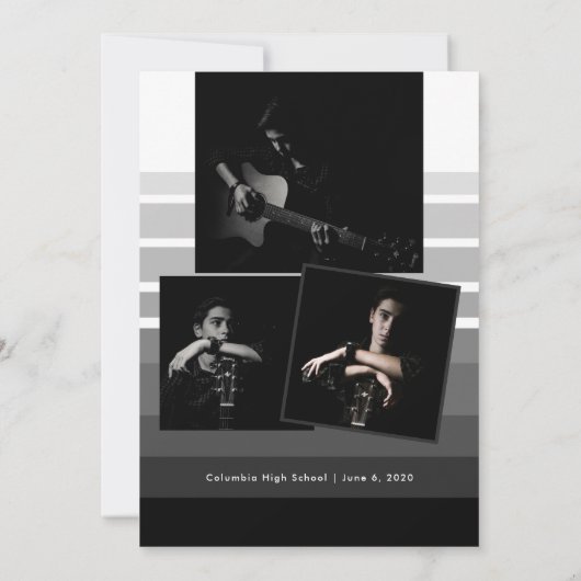 Moderne Senior Stps Afstudeerder Fotokaart (Achterkant)