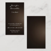 Moderne Sepia Brown Colour Handwriting Plain Uniek Visitekaartje (Voorkant / Achterkant)