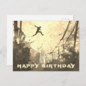 Moderne Sepia van de Cursus van de Hindernis van Briefkaart (Voorkant / Achterkant)