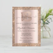 Moderne Sequins Lijst Roos Gold 18e verjaardag Kaart (Staand voorkant)