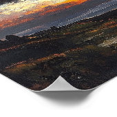 Moderne serene zonsondergang landschapsprint voor poster (Hoek)