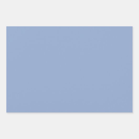 Moderne Sereniteit Blauw Effen Kleur Inpakpapier Vel (Voorkant 3)