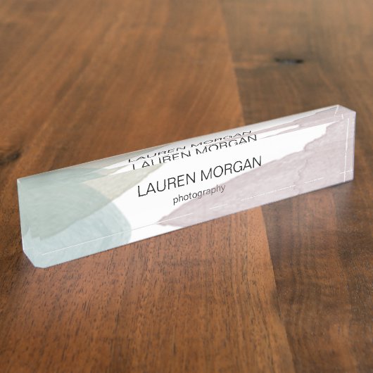 Moderne sereniteit | Bureau Naambord (Zijkant)