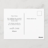 Moderne Sereniteit | Maid of Honor Briefkaart (Achterkant)