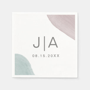 Moderne Sereniteit   Monogram Papieren Servet