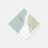 Moderne Sereniteit | Monogram Papieren Servet (Hoek)