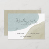 Moderne Sereniteit | RSVP-reactiekaart RSVP Kaartje (Voorkant / Achterkant)