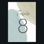 Moderne Sereniteit Tafelkaart Kaart<br><div class="desc">Onze moderne serenity-collectie bevat prachtige aquarelborstelpatronen in licht aquamarijn, stoffig blozend rood en donker goud. Met zijn luchtige textuur voor de achtergrond en modern aangepast schrift en lay-out is deze collectie een verademing en zal het zeker met elegantie indruk maken. De kleuren vullen elkaar prachtig aan en je kunt kiezen...</div>