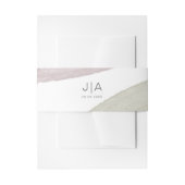 Moderne Sereniteit | Trouwbuikband Uitnodigingen Wikkel (Voorkant Voorbeeld)