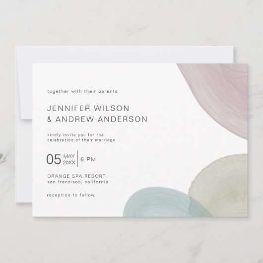 Moderne Sereniteit | Uitnodiging tot weddenschappe (Voorkant)