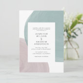 Moderne Sereniteit | Uitnodiging tot weddenschappe (Staand voorkant)