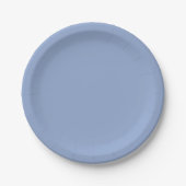 Moderne Serenity Blue Plain Effen Kleur Papieren Bordje (Voorkant)