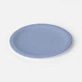 Moderne Serenity Blue Plain Effen Kleur Papieren Bordje (Gekanteld)