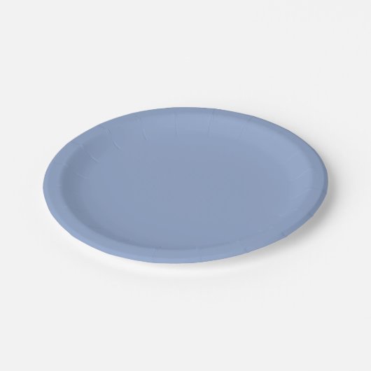 Moderne Serenity Blue Plain Effen Kleur Papieren Bordje (Gekanteld)
