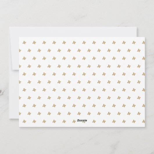 Moderne serie Floral Pattern Feestdagenkaart (Achterkant)