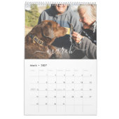 Moderne serie foto Collage Gold Glitter op maat Kalender (Mar 2027)