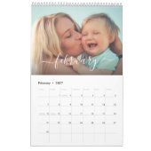 Moderne serie foto Collage Gold Glitter op maat Kalender (Feb 2027)