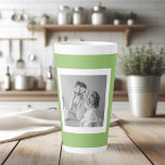 Moderne serie Foto Groene Eenvoudig Lovely Gift Latte Mok<br><div class="desc">Moderne serie Foto Groene Eenvoudig Lovely Gift</div>