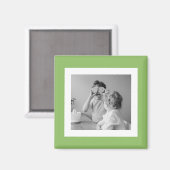 Moderne serie Foto Groene Eenvoudig Lovely Gift Magneet (Voorkant / Achterkant)