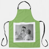 Moderne serie Foto Groene Eenvoudig Lovely Gift Schort (Voorkant)