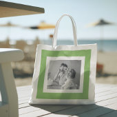 Moderne serie Foto Groene Eenvoudig Lovely Gift Tote Bag