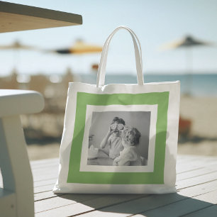 Moderne serie Foto Groene Eenvoudig Lovely Gift Tote Bag