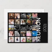 Moderne serie fotocollage gezinshereniging briefkaart (Voorkant / Achterkant)