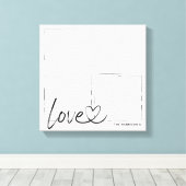 Moderne serie-fotocollage-liefdesscript canvas afdruk (Insitu (Houten vloer))