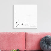 Moderne serie-fotocollage-liefdesscript canvas afdruk (Insitu (Woonkamer))