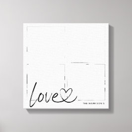 Moderne serie-fotocollage-liefdesscript canvas afdruk