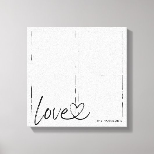 Moderne serie-fotocollage-liefdesscript canvas afdruk (Voorkant)