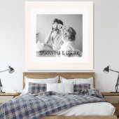 Moderne serie foto's Pastel Roze Eenvoudige Gift Canvas Afdruk (Insitu (Slaapkamer))